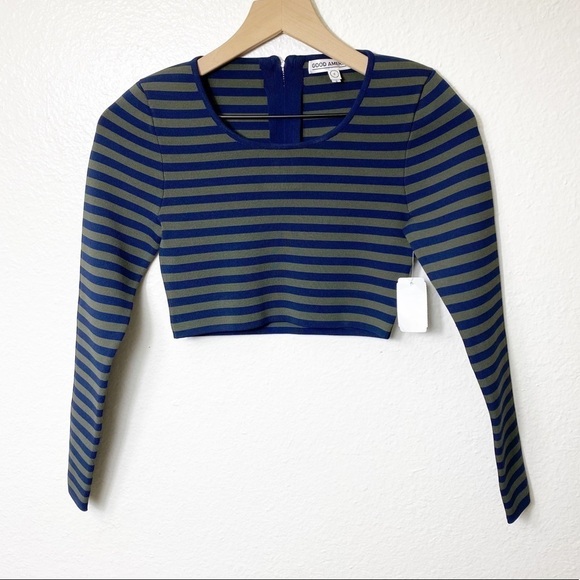 Good American The Line Up Long Sleeve Blue… - Picture 2 of 7